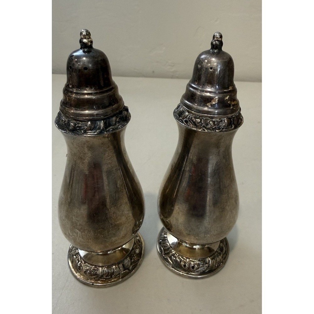 Henley Salt Pepper Shakers Oneida Community Silver Plate ~5"H